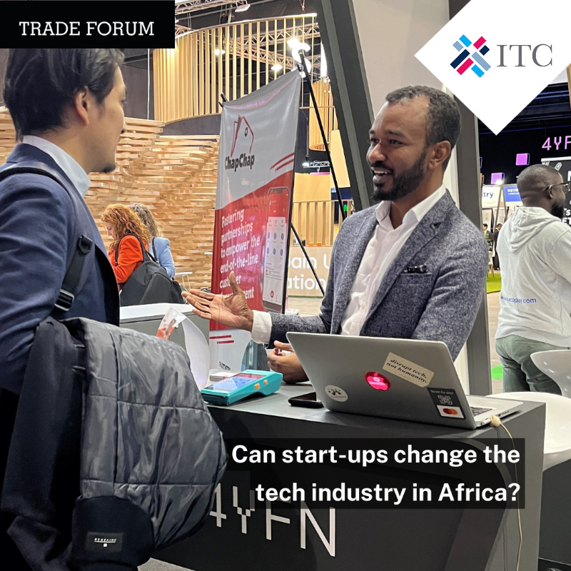 ITCnews's tweet photo. .@SparcoInc_ and @ChapchapAfrica are two tech start-ups that ITC brought to Barcelona’s World Mobile Congress. #MWC23

They outshined competitors with their innovative digital mobile banking solutions.

#TradeForum talked with them in this interview to find out more⬇️
