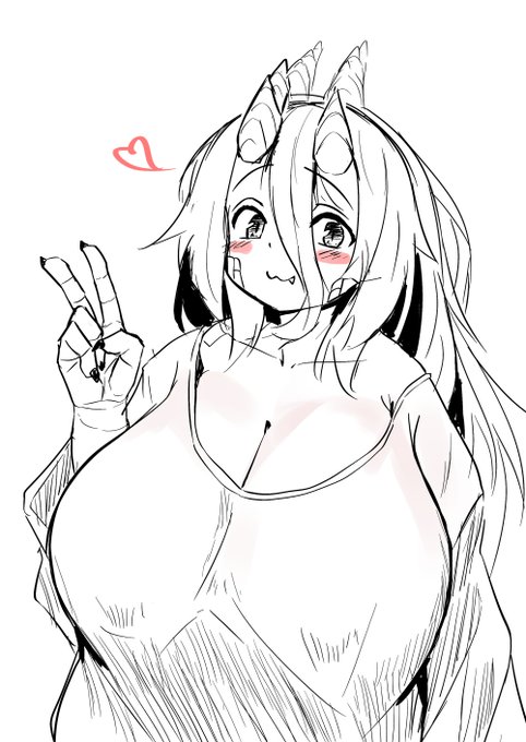 息抜き爆乳竜娘 