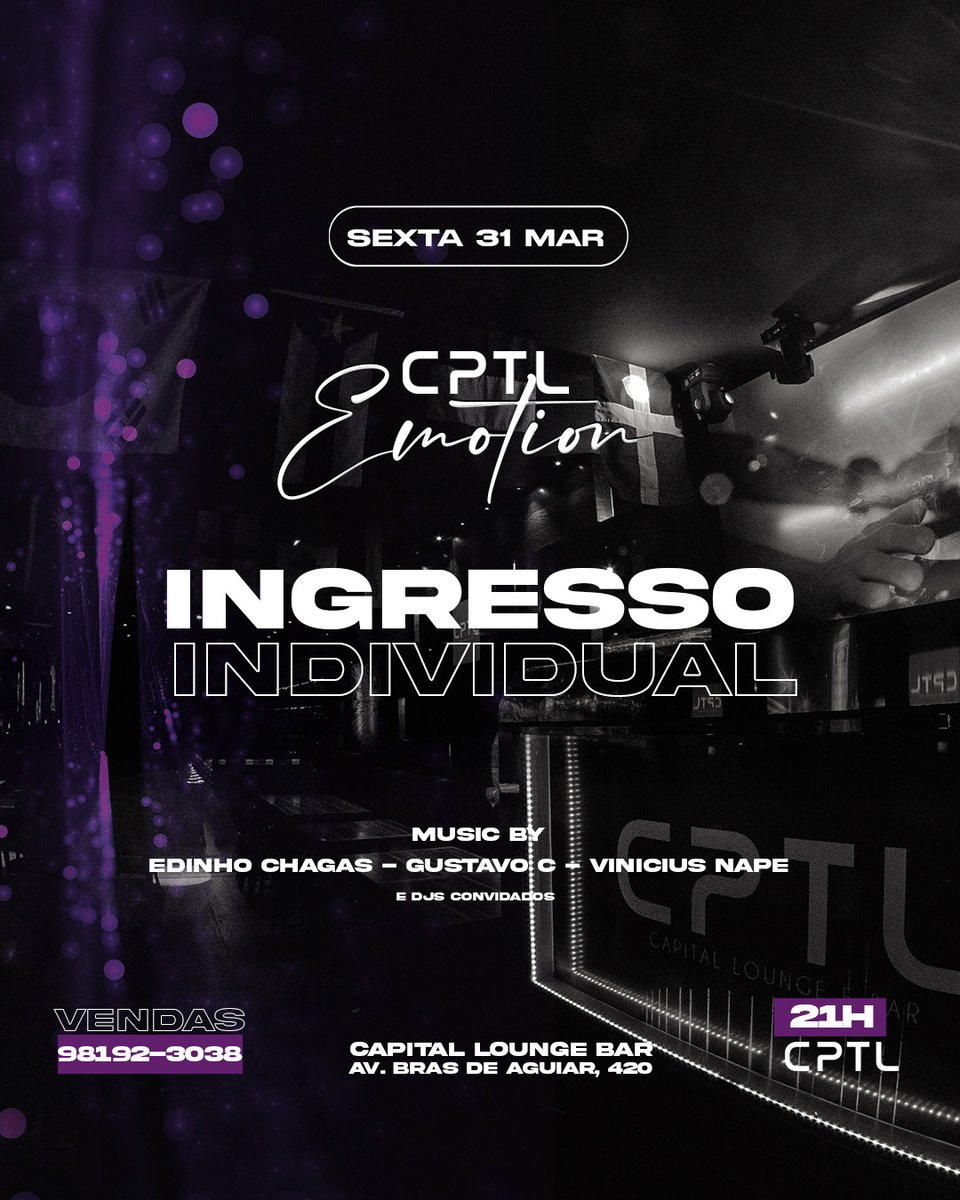 HouseSeasonsRec's tweet photo. SEXTOU!! Hoje tem 'CAPITAL Emotion'. Todos convidados! Vai  ser demaaais!! 
Últimas ingressos!
- Open 21hs
- Sexta- Feira
- Av. Brás de Aguiar, 420
- Vendas: (91) 98147-5222
LINK: https://t.co/fdFGi9R4yf https://t.co/E2GAtLz0mv