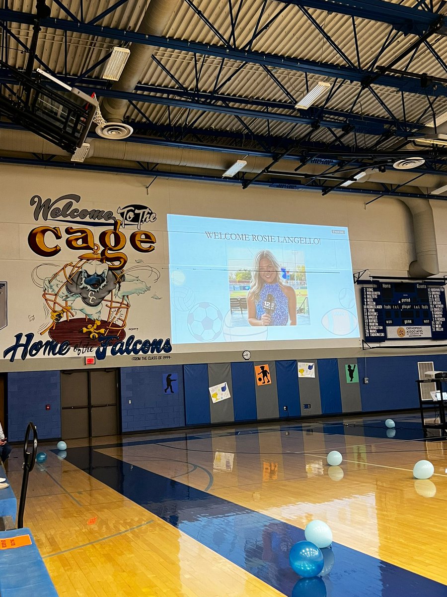 RosieLangello's tweet image. Honored to speak at my alma mater (@CCHSFalcons) with @coach_bare Friday morning to share speeches on what motivates us to student council members from six counties in PA!
