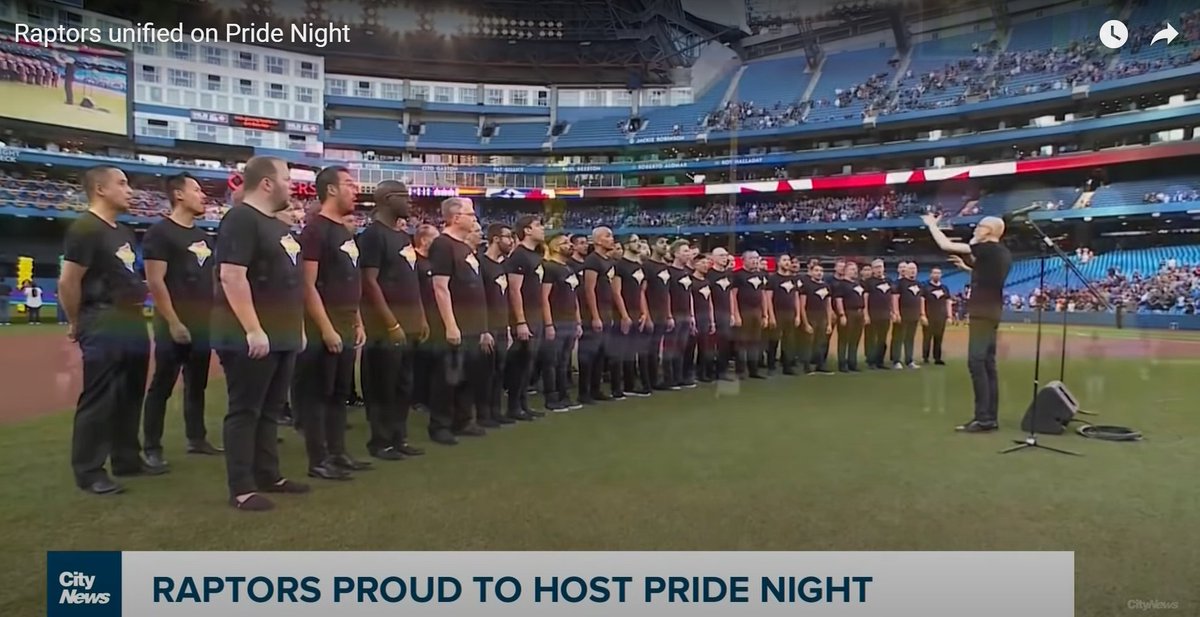 On Tues, members of @ForteChorus performed the nat'l anthems <a href="/Raptors/">Toronto Raptors</a>' Pride Night game. Our President, Phil Mahar, was interviewed for CityNews re: importance of Pride Nights in sport &amp; Forte's history of raising our voices in pride. So proud of us! 🏳️‍🌈🏳️‍⚧️

youtu.be/taXsMFdpeg8