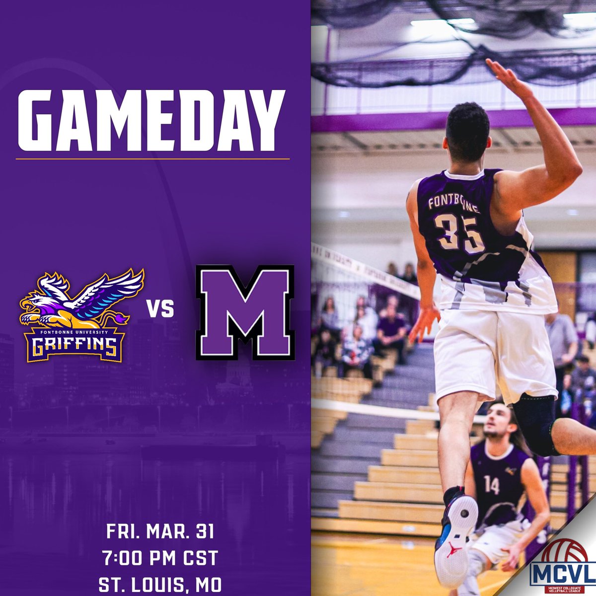 MCVL HOME GAME DAY! 

#fbumvb #fontbonne #volleyball #ncaa #ncaavolleyball #mensvolleyball #mcvl #stl #griffins