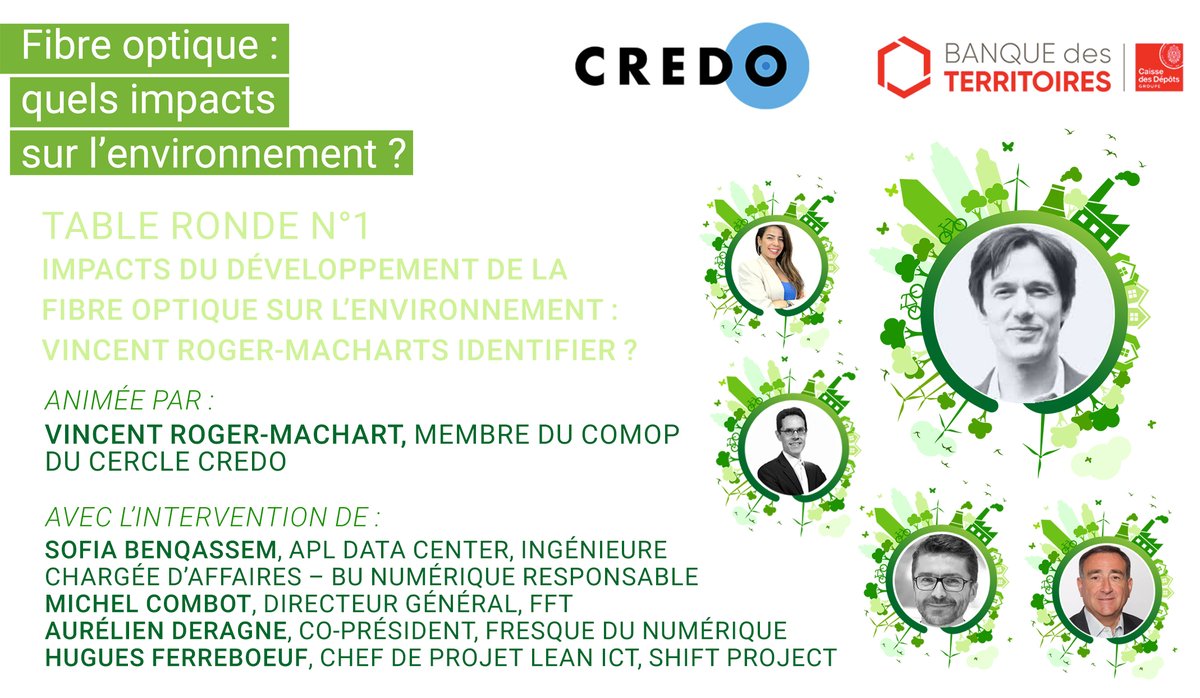 CercleCredo's tweet photo. ⏰Le @CercleCredo organise son prochain Jeudi de la Fibre le 6 avril 2023, en présentiel à  ou en distanciel.
TR N°1 Impacts du développement de la fibre optique sur l’environnement : comment les identifier ?
Animée par Vincent Roger-Machart
👉https://t.co/vS7sRJXjoP https://t.co/6taBJBf7ze