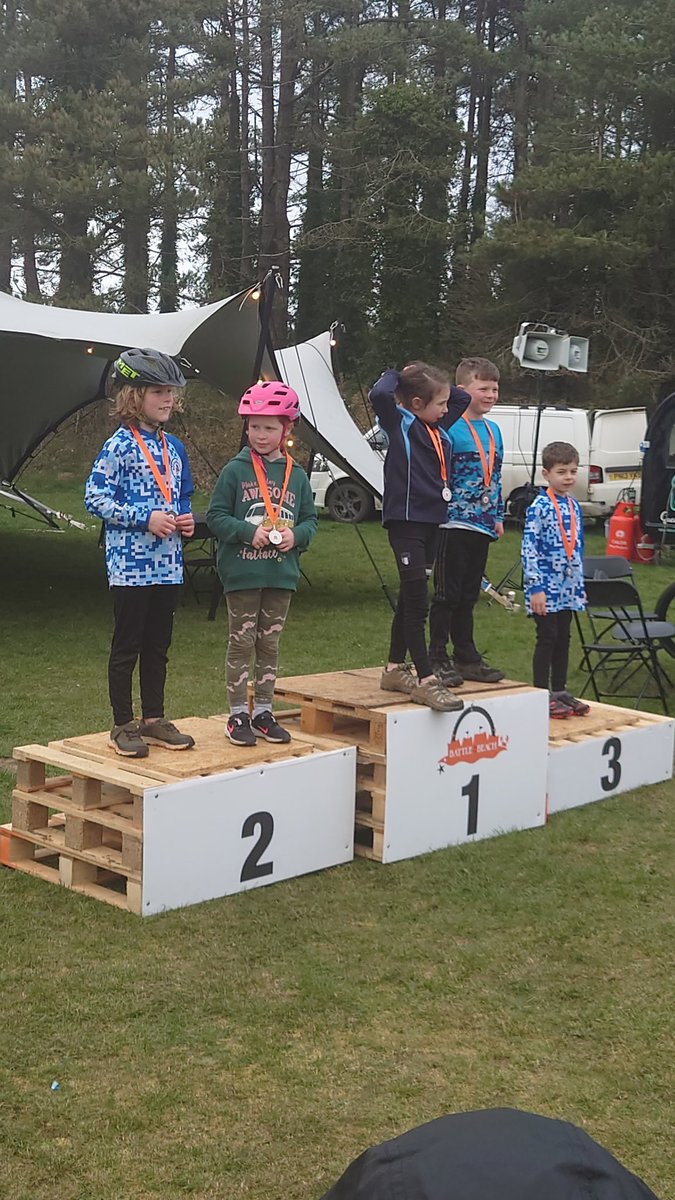 Great fun weekend at the @BattleBeach 2023 #cycle #race! Tom came 2nd in under 8s + Toby 3rd in under 10s! I came 1st in my veteran male category in the 'funnrace' ...2 laps of a 45km 3 lap course so still tiring! All the kids and adults were a credit to @WhitchurchCycle ! 👍🚲