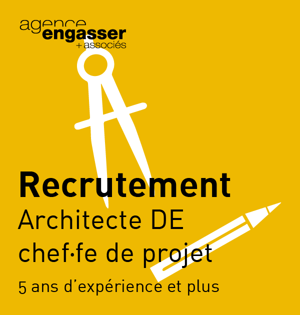 AgenceEngasser's tweet photo. [AGENCE] Recrutement

Nous recherchons des architecte DE de divers profils : 

Directeur·trice de projet - 10 ans d'expérience 
Chef·fe de projet - 5 ans d'expérience

Plus d'infos : 
https://t.co/EooAsNeEUe
talent@agenceengasser.com

#engasser #teamarchi #architecte #recrutement https://t.co/llA6txK8u7