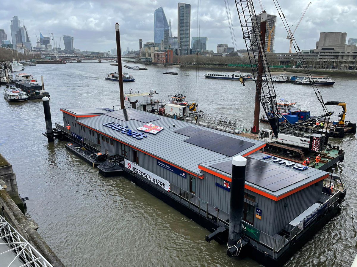 Fantastic to see the new <a href="/RNLI/">RNLI</a> lifeboat station in place… A <a href="/MasterThermUK/">MasterTherm</a> water source heat pump is installed providing all heating, cooling and hot water with the water from the Thames!
