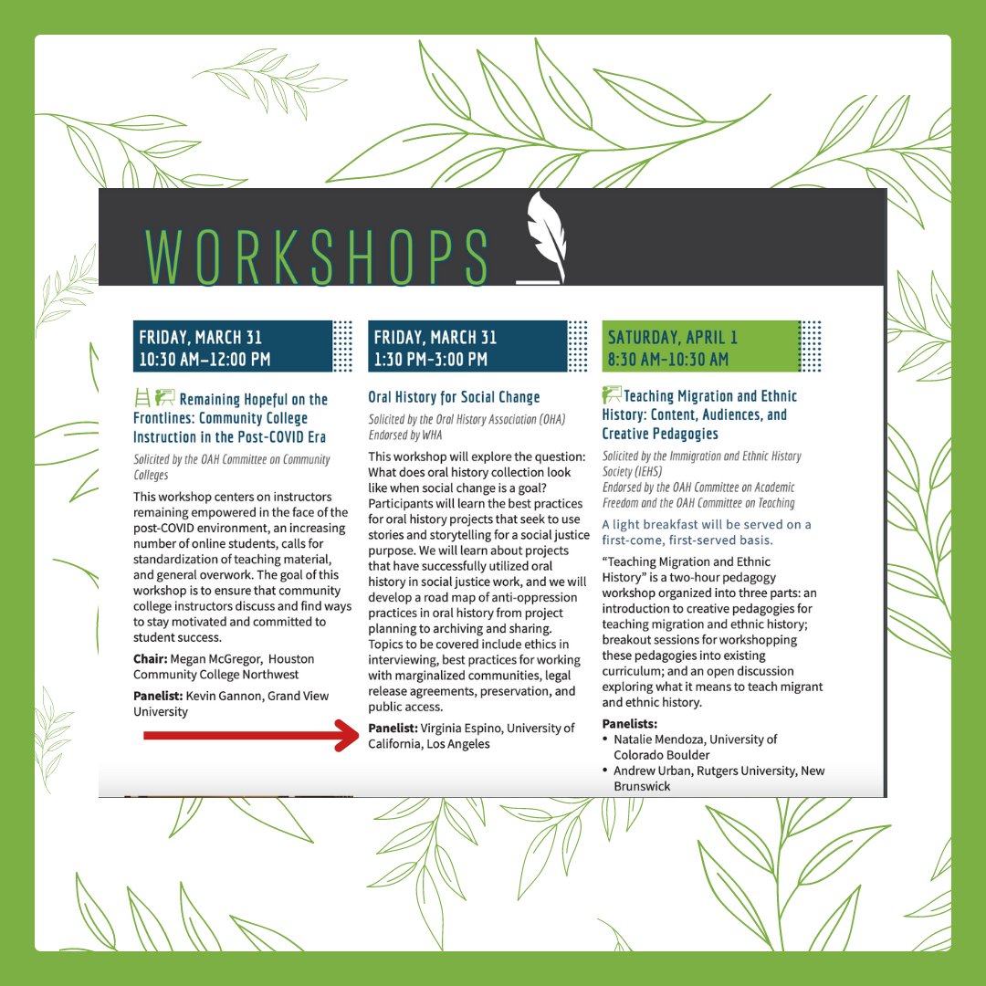 Who is attending #OAH2023? I am excited to share some of what I have learned as an @ohassociation @nehgov oral history fellow. How can oral historians engage in social justice work?