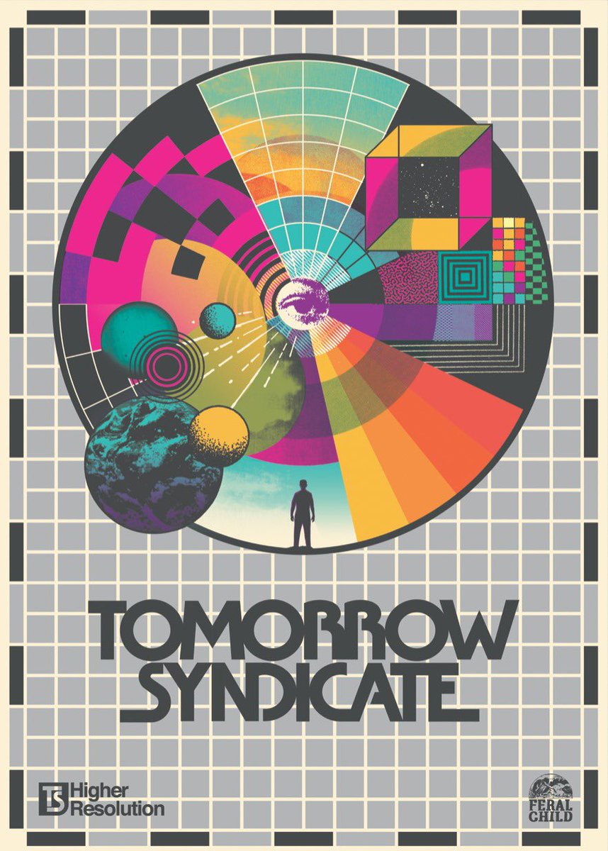 tomorrowsyndi's tweet image. Sneak peak at the poster designs we’ll have available on next bandcamp day (4th May)! Both stunning accompaniments designed by @nicktee_art for our upcoming 12” EP Higher Resolution on Feral Child @polyyouth