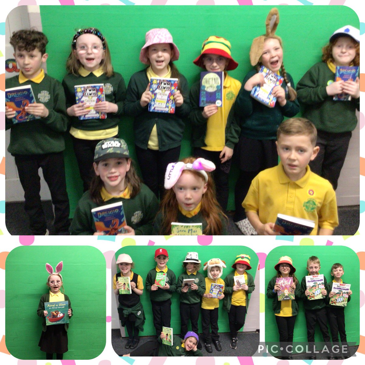 Diolch yn fawr am ein llyfrau #CaruDarllen @LlyfrauCymru @LlywodraethCym 
Thank you for our FREE reading books! #LoveReading @ysgolcynwydsant @CSCJES 📚