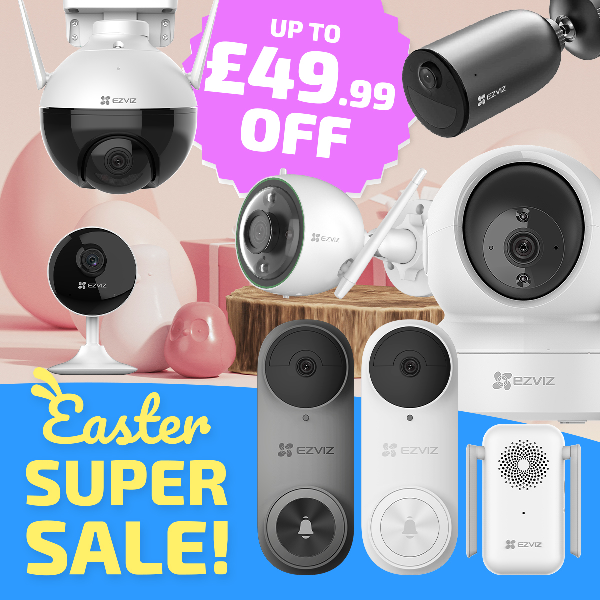 🐣 The EZVIZ Easter Sale is now live with discounts of up to 45% off. Don't miss out to upgrade your home security with the smart cameras, smart doorbells, and more. Hurry, the sale ends on April 16th! Shop now and enjoy peace of mind all year round. 
🛒smart-secure.co.uk/product-tag/ez…