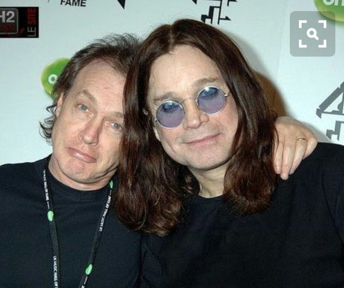 OzzyOsbourne's tweet photo. Happy Birthday to Angus Young! See you at @PowerTripLive! #acdc #birthday #powertriplive https://t.co/WvNhrccWpa
