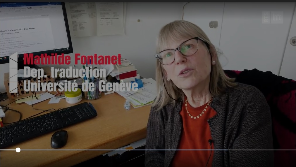 FTI_UNIGE's tweet photo. "Traducteurs: en première ligne face à l'intelligence artificielle", Prof. Mathilde Fontanet s'exprime sur ce sujet dans le reportage de la @RadioTeleSuisse:
https://t.co/S3DH4TAE1m
En effet, la #traduction fait face à l'#AI depuis un certain temps déjà.
#TA #postedition #NMT https://t.co/BujWftF4JB