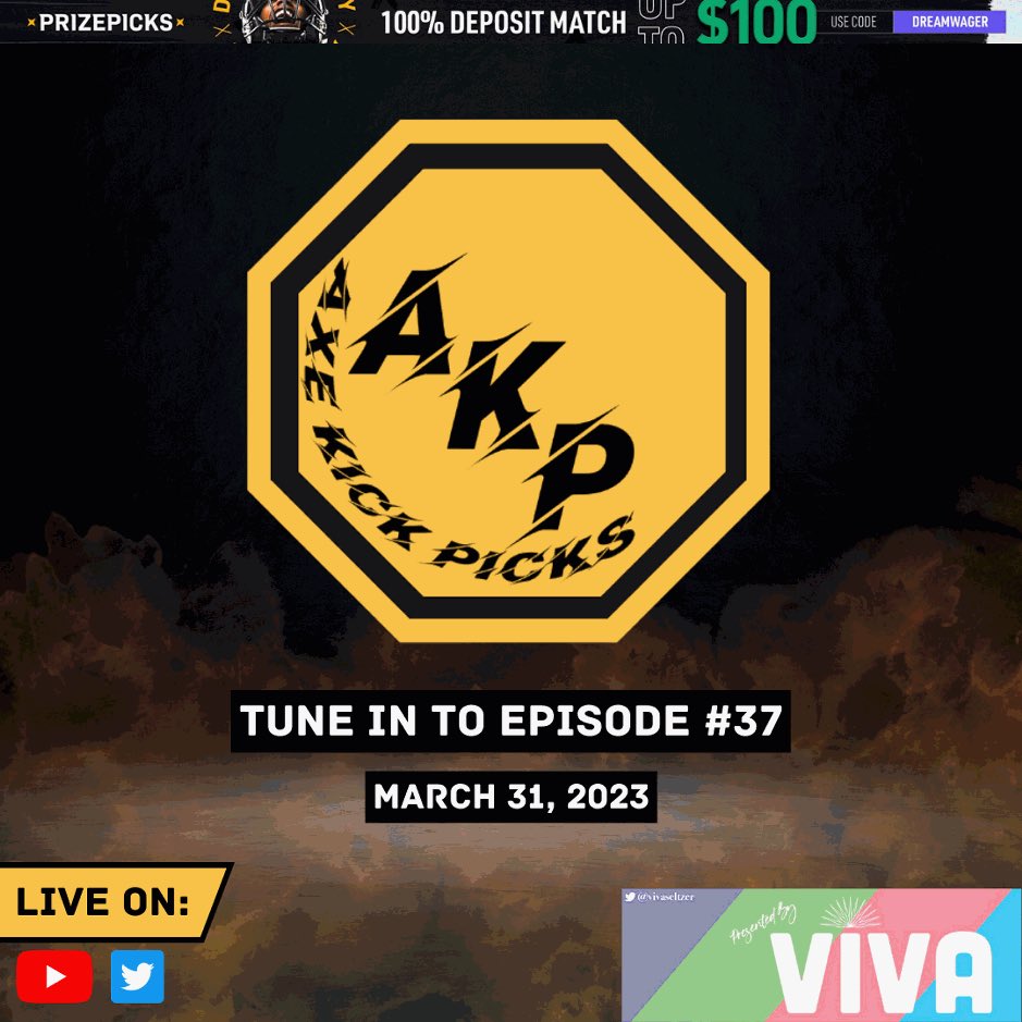 ⏰: Friday 8PM ET
📺: Youtube & Twitter 

🚨EP. 37🚨
- #UFCSanAntonio Recap
- #PFL Picks 
- Gamebred Boxing 
- #WrestleMania 

#MMA #MMATwitter #GamblingTwitter #UFCSanAntonio #WrestleMania #SportsBetting  

Sponsored by @vivaseltzer & @PrizePicks