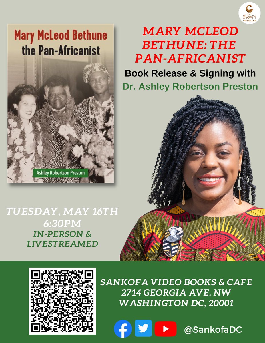 DrPreston1913's tweet image. It is only right that my book release be hosted at @sankofadc ! I remember writing and working on this book almost a decade ago in Sankofa as a grad student at Howard University. I am incredibly grateful for this powerful space. ❤️