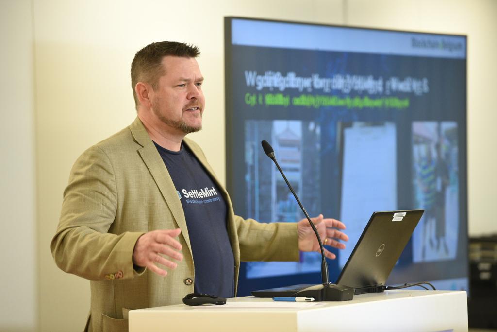 SettleMint CEO <a href="/matt_vn/">Matthew Van Niekerk</a> spoke at Blockchain4Belgium's launch event. He presented SettleMint's use in Indonesian elections to create an independent #blockchain-based verification system, ensuring security and reporting election results within hours. Read: hubs.li/Q01JMD0F0