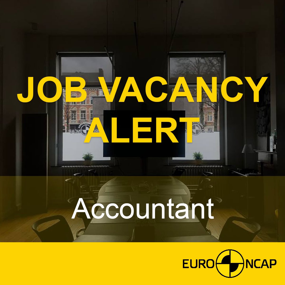 📢 WE'RE HIRING 📢

Euro NCAP is currently looking for an accountant. 

Are you what Euro NCAP is looking for? Apply now 👉 bit.ly/EuroNCAPboekho…

#forsafercars #safermobility #hiring #jobvacancy #careers