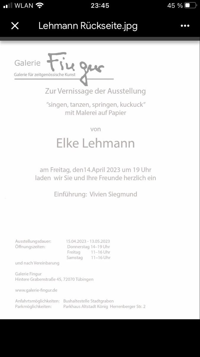 IrisAnke's tweet photo. Save the Date für Elke Lehmann! https://t.co/WeA5fkkwXZ