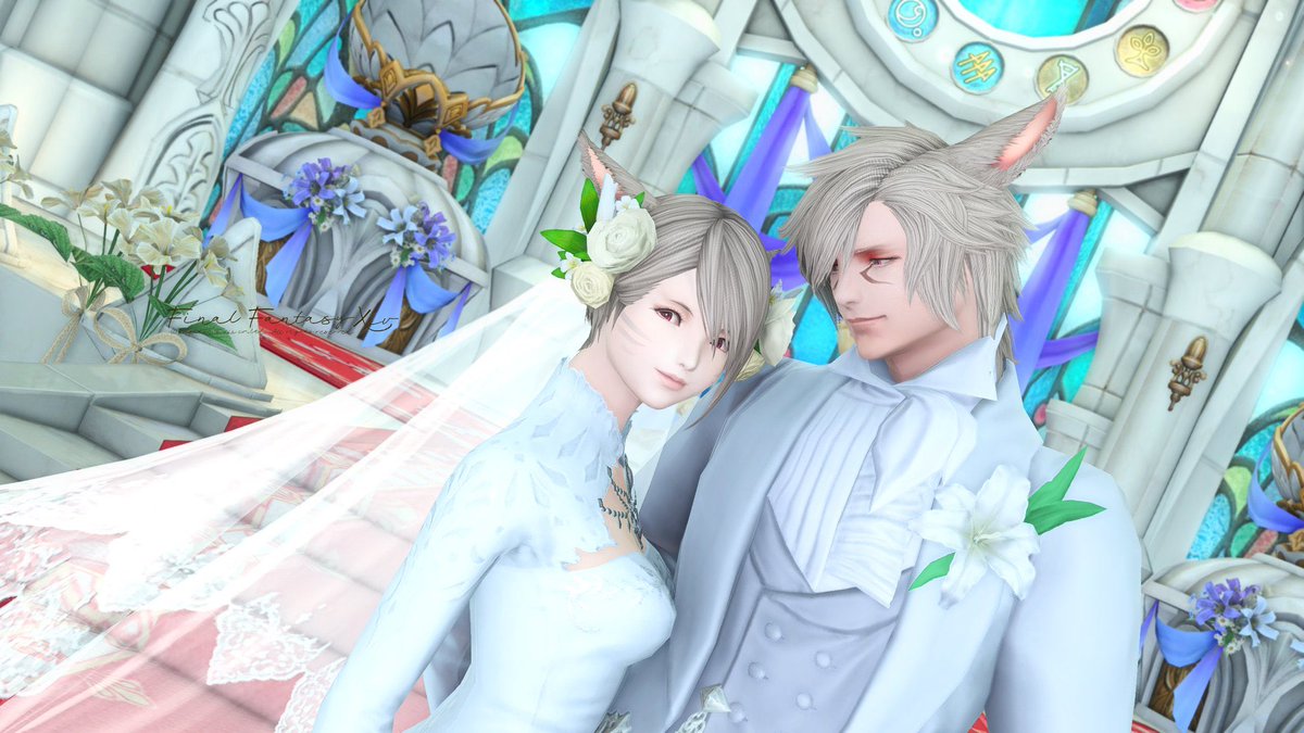 Aluna_FF14's tweet photo. 🕊The Eternal Bond 🕊
✽.｡.:*・ﾟ ✽.｡.:*・ﾟ ✽.｡.:*・ﾟ ✽.｡.:*・ﾟ ✽.｡.:*・ﾟ
2023.03.31(𝐅𝐫𝐢)十二神大聖堂にて、
ノア(@Noah_LpisFF14 )とエタバンしましたっ ̫ -⸝⸝˘♡
これからも変わらず二人共々、仲良くしてもらえると嬉しいです！
 #FF14 #オスッテ #メスッテ https://t.co/X3dgmwN0y4
