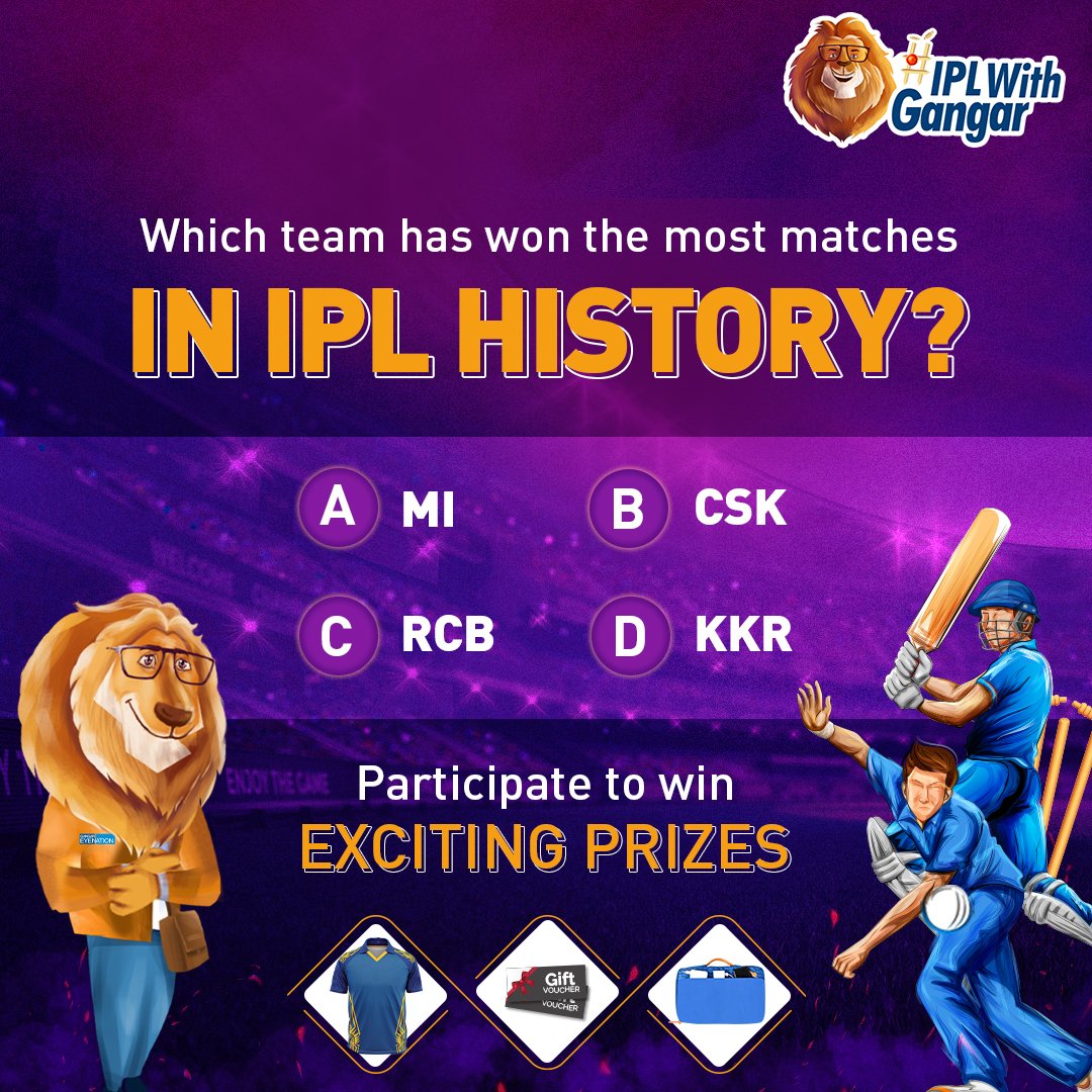 Kicking off the quiz with a simple question.

Stand a chance to win exciting prizes by
participating in the #IPLWithGangar Contest.

Comment now!

#ipl #ipl2023 #iplcontest #iplcontestalert #EkNazariyeKaKamaal #GangarEyeNation #EyeWear #EyeNation #EyeWearFashion #EyeWearStyle