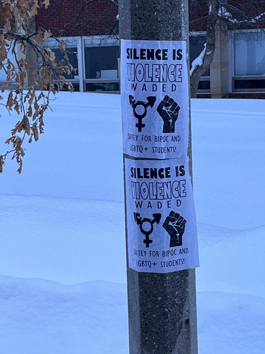 mike_mountains's tweet photo. @daily_montanan @KeilaSzpaller These were left all over campus this morning. People tried hard to take them all down before classes started. https://t.co/MBVFwmsSvt