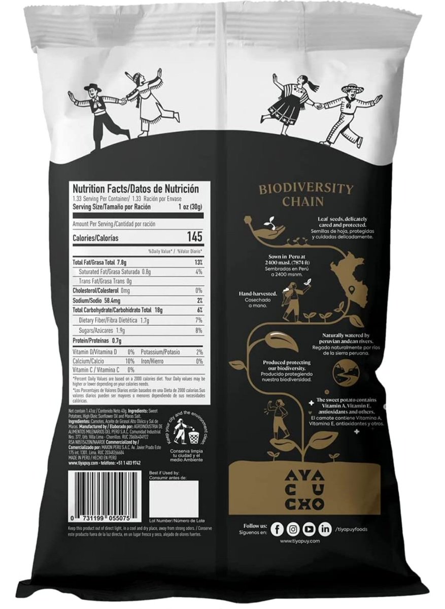 WarphobblerKaz's tweet photo. I highly recommend these native potatoes crisps! They are delicious too eat & beautiful on the eye. Organic, rain watered, & hand picked, you know you are protecting indigenous Peruvian workers & indigenous potato species. #nativepotatoes #peruvian https://t.co/of8wMakbo9