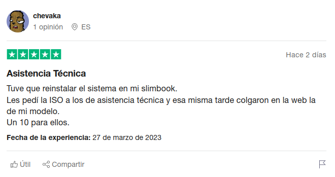 slimbook's tweet photo. Comentarios de clientes satisfechos que nos ayudan a seguir dando lo mejor en todos los aspectos 🙌

Capturas de nuestro perfil de Truspilot 👉 https://t.co/qSH2WmYbnp
Tú también puedes ayudarnos 😊 https://t.co/POvp8WfzUg