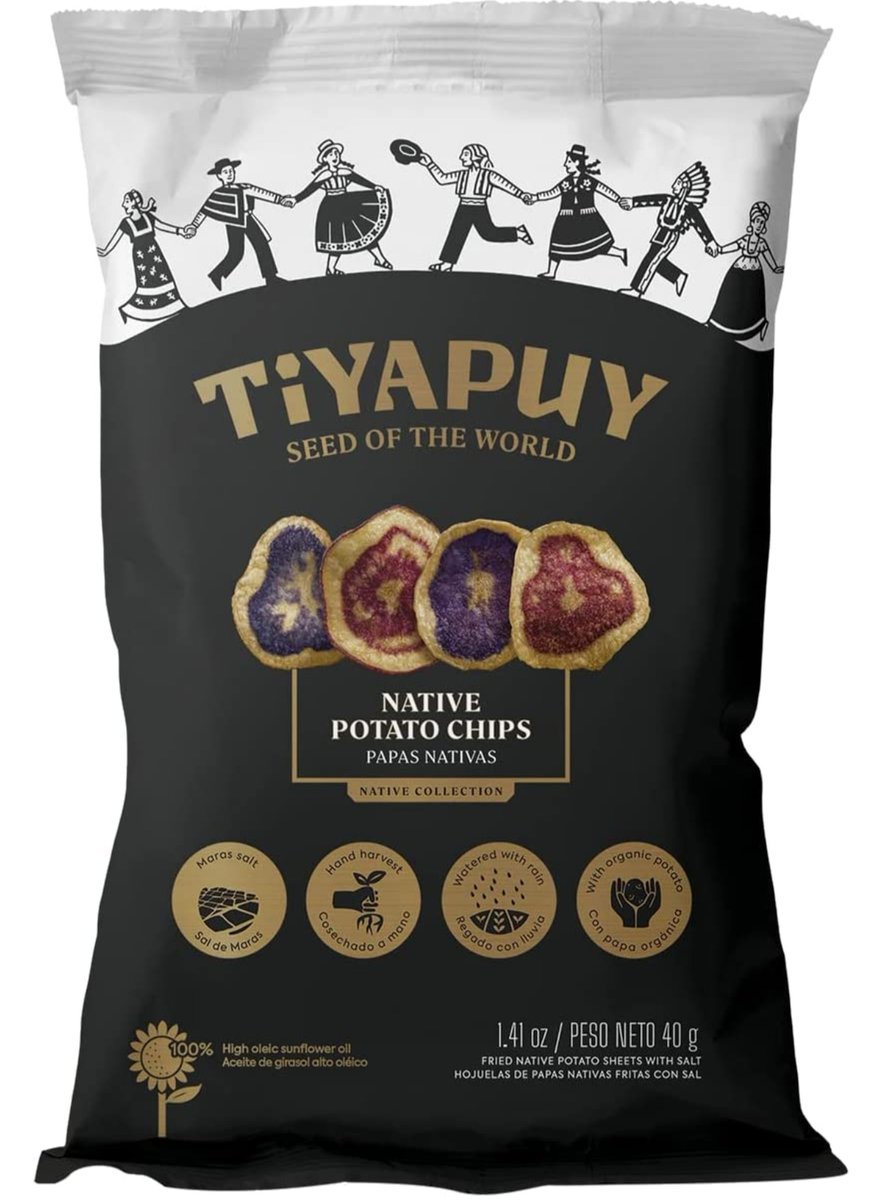 WarphobblerKaz's tweet photo. I highly recommend these native potatoes crisps! They are delicious too eat & beautiful on the eye. Organic, rain watered, & hand picked, you know you are protecting indigenous Peruvian workers & indigenous potato species. #nativepotatoes #peruvian https://t.co/of8wMakbo9