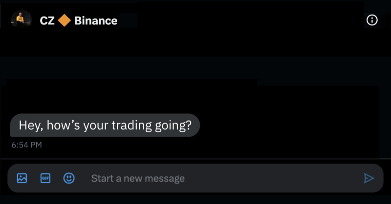 binance's tweet photo. CZ has sent you a message!

Reply here 👇