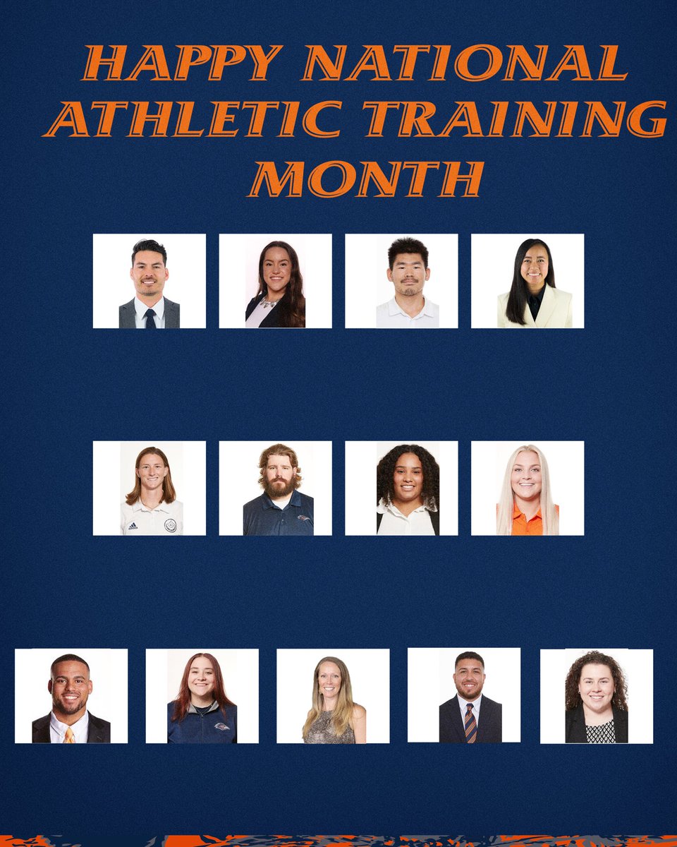 We couldn’t end the month without giving a huge shout-out to the BEST Athletic Training team! 🧡💙 Thank you, all for what you do! 👏 #BirdsUp🤙 | #LetsGo210
