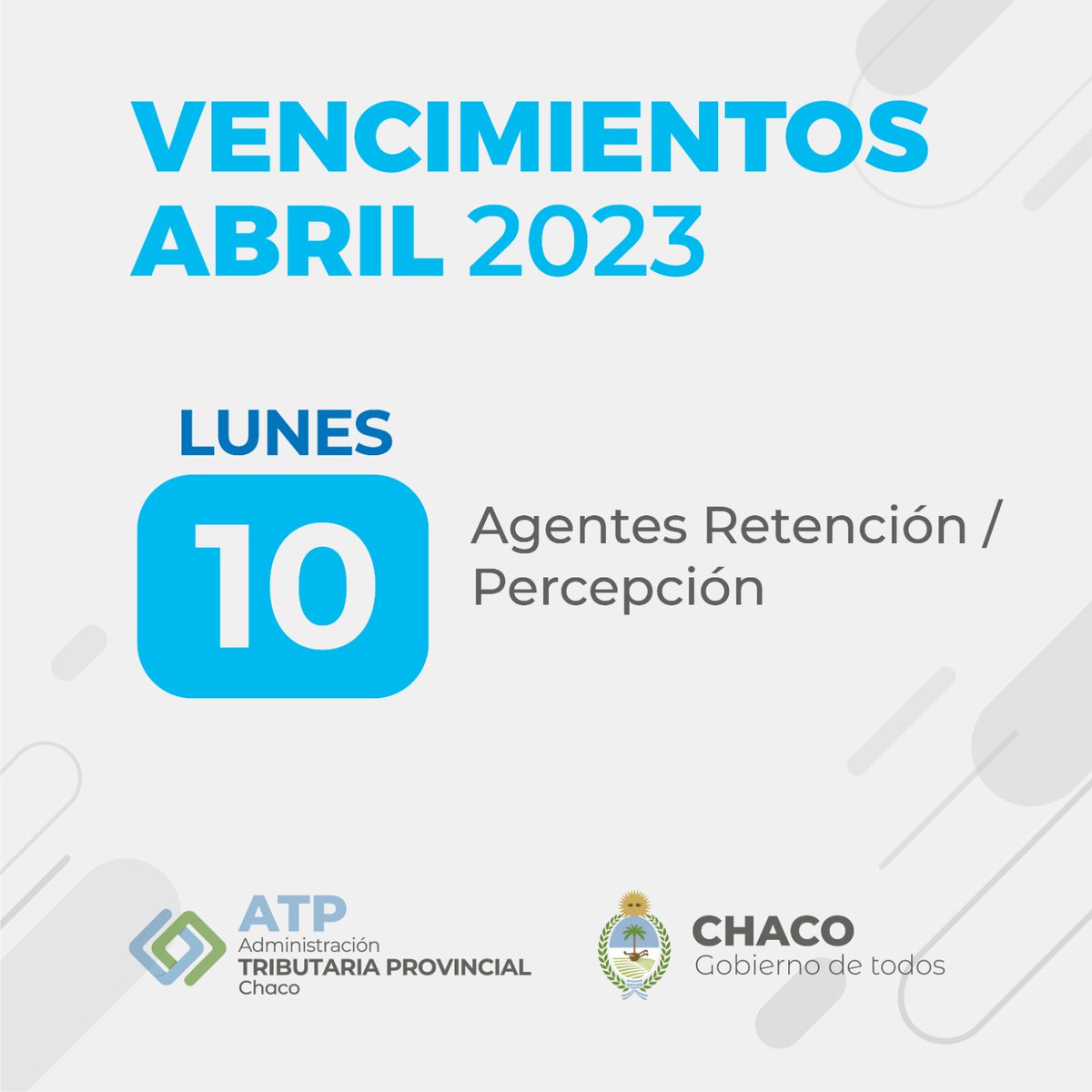 ChacoAtp's tweet photo. 📅 VENCIMIENTO DEL DÍA 

Conocé los medios de pago desde nuestra página web: https://t.co/rT04mapvCD 🤳 https://t.co/gVbiXx2Nwd