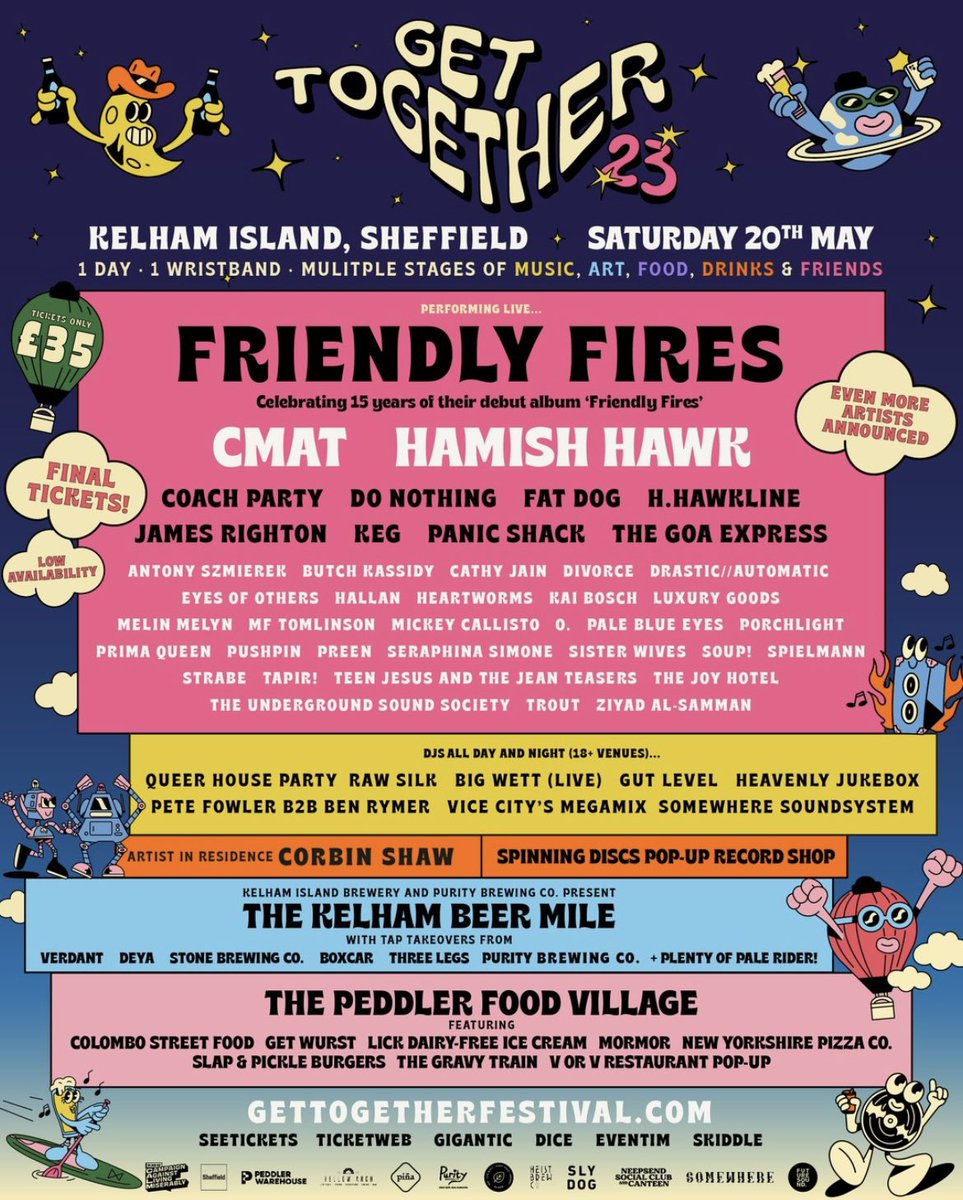 What a knees up this is set out to be! 💃🏻🕺🪩🍻

Catch us slinging out the warm goodness in <a href="/peddlermkt/">Peddler Market</a> food village!🍟

Tickets available here ➡️ gettogether.seetickets.com/event/get-toge… 

<a href="/gettogetherfest/">Get Together</a> 🔥

#Sheffield #KelhamIsland