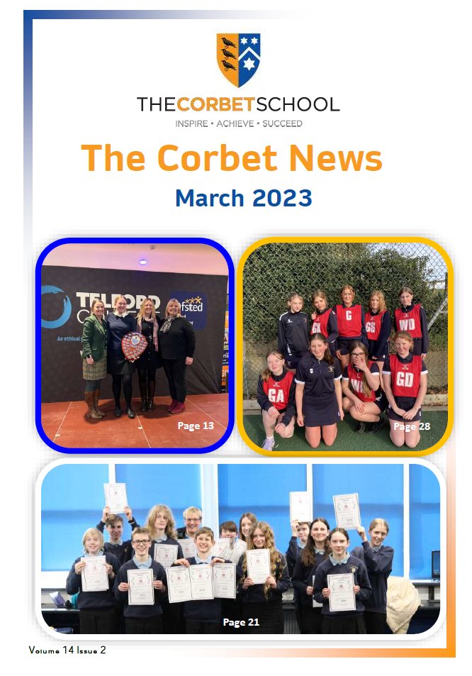 The end of Spring Term newsletter 'The Corbet News' is now available via the school website: corbetschool.net/news/newslette…