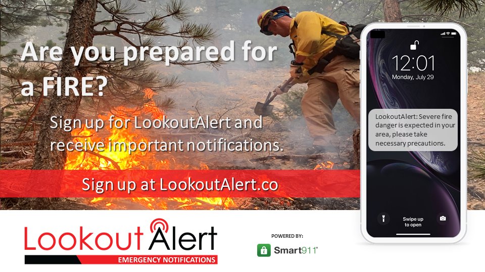 ArvadaFire's tweet photo. Are you ready for severe weather, like wildfires, flooding, winter storms and tornadoes? With LookoutAlert, you can receive emergency alerts via text, email, and/or voice message. 

🚨 Sign up for emergency alerts: https://t.co/aPAGoU44W0 #LookoutAlert https://t.co/UsiMjxzrYs