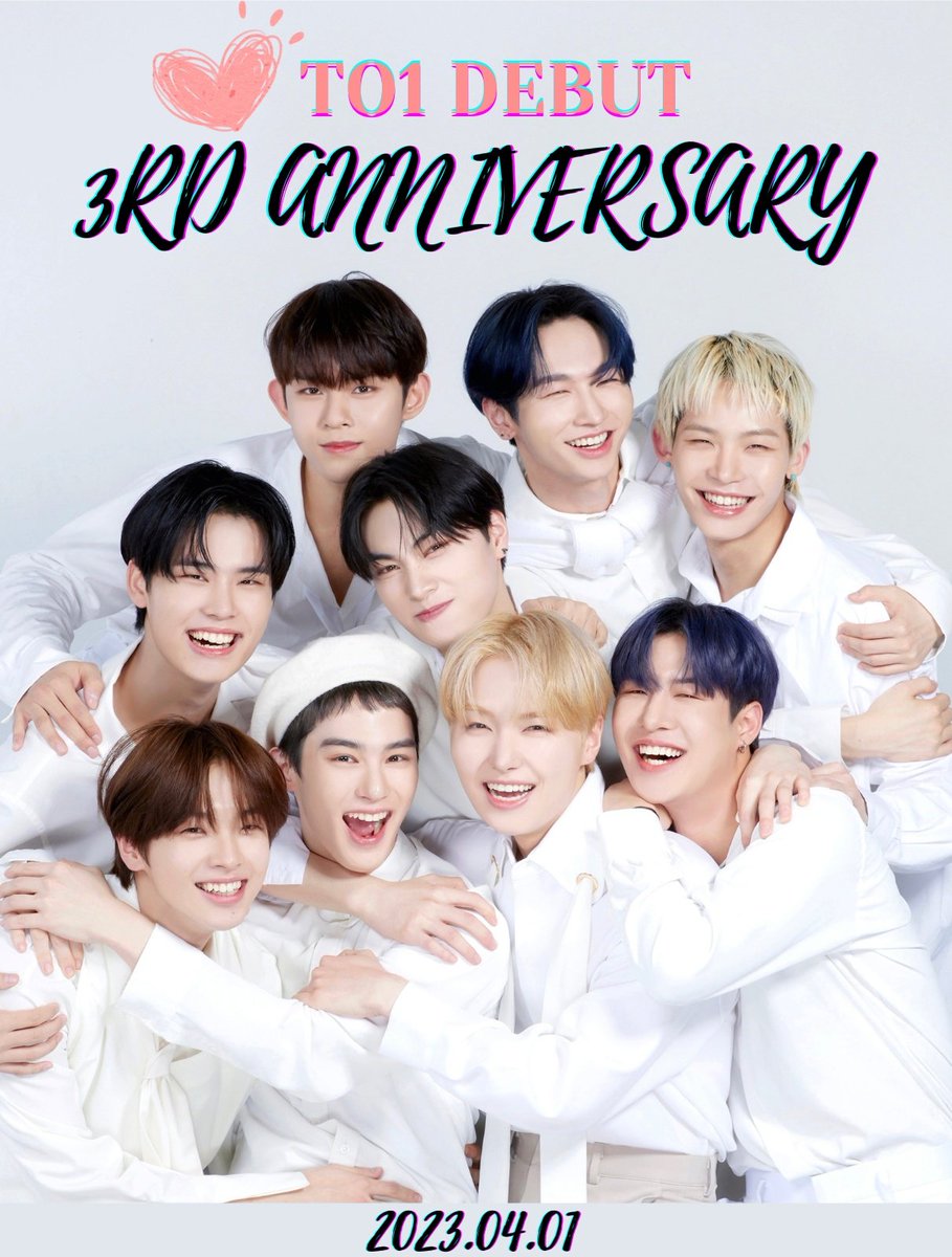 TO1_Indonesia's tweet image. [#📌2023.04.01]

🤍TO1 3RD ANNIVERSARY🤍

Selamat Debut Anniversary ke-3, TO1🎉🎊 Terima kasih telah bertahan dan sllu menunjukkan sisi terbaik kalian💓 Let's Hug TOgether until the end🫂❣️

#티오원3주년_너무축하해_많이행복해
#3yearsTOgether
#TO1_3周年さらなる高みを目指して