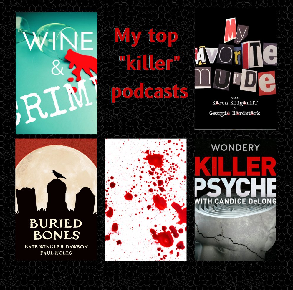 My top 'killer' podcast picks:
Wine & Crime
My Favorite Murder
Buried Bones
Killer Psyche

What's some of yours?
#podcast #truecrime #wineandcrime #myfavoritemurder #buriedbones #killerpsyche