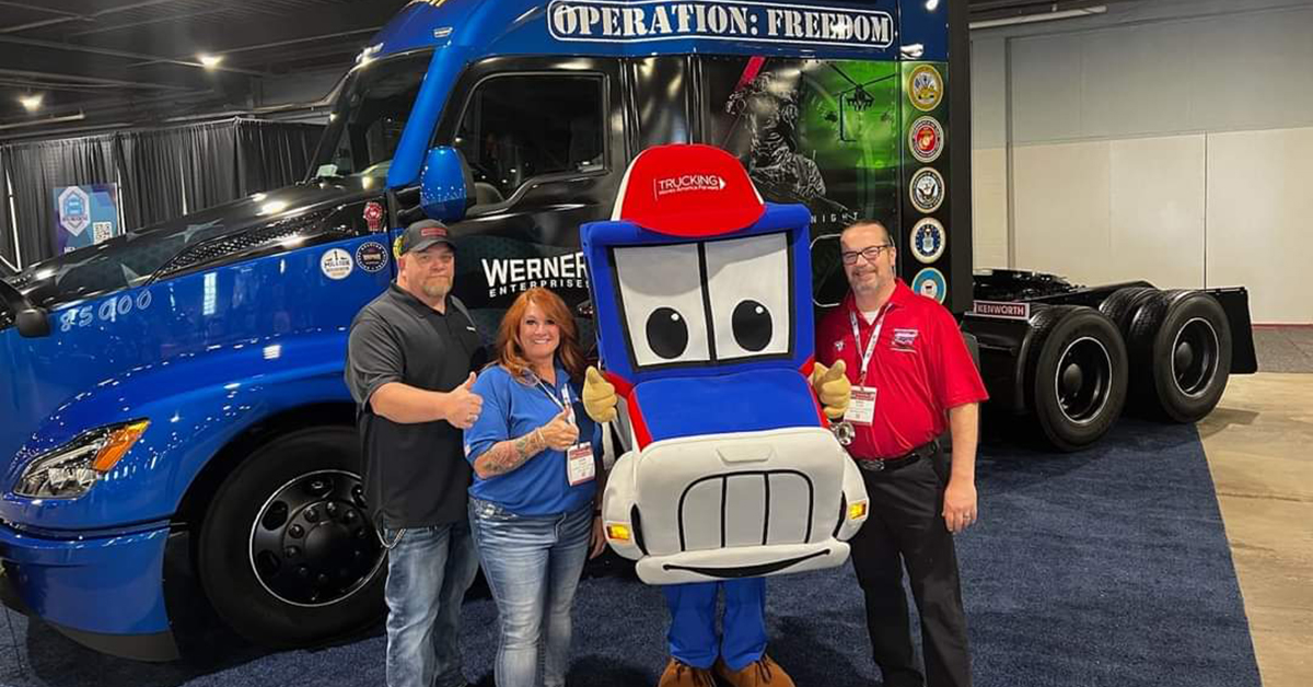 NW_Trucking's tweet photo. Want some free TMAF swag at MATS? Easy! Just look for the industry mascot, #SafetySammy, post a selfie, and tag @TruckingFWD
@One_Werner https://t.co/YpgSCPMmuQ