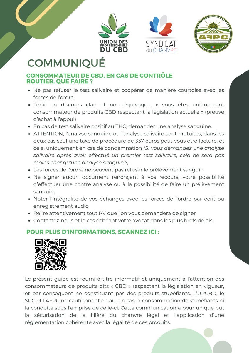UPCBDfr's tweet image. 🔒  La sécurité des usagers des produits CBD est une de notre priorité absolue ! 

#upcbd #spc #afpc #sécurité #respectsdesrèglements #communitycbd #cannabinoïdes
