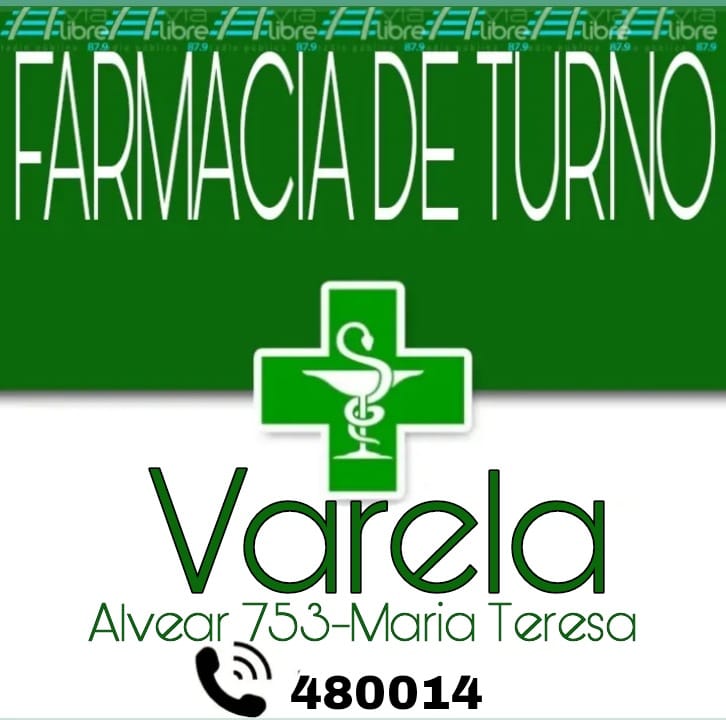 FMViaLibre879's tweet photo. FARMACIA DE TURNO (VIERNES A VIERNES) https://t.co/JIUFCosuiY