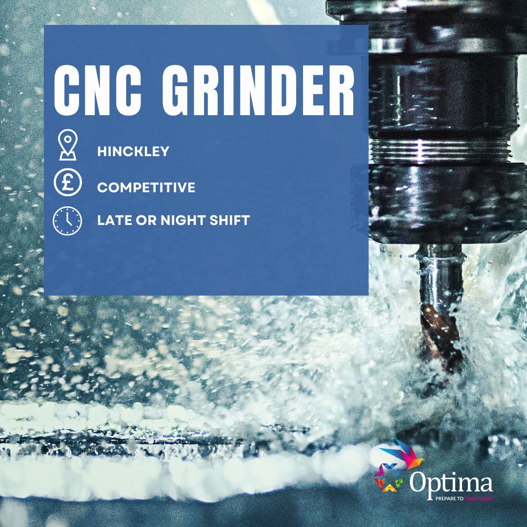 Are you an experienced CNC Grinder?

Our Client, a well- established Precision Engineering company based in Hinckley / Nuneaton is now hiring a CNC Grinder.

For more info click on the link below

optima-uk.com/jobs/cnc-grind…

#nowhiring #hiring #cncjobs #cncgrinder #findajob