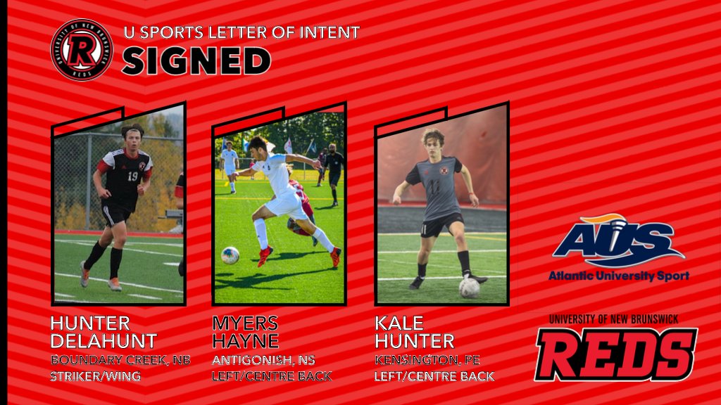 UNBAthletics's tweet photo. MSOC: Trio of Maritimers joining @UNBMSoccer recruiting class of 2⃣0⃣2⃣3⃣.

https://t.co/VIzU3Zshpv

#goredsgo https://t.co/r7oMAlc7K3
