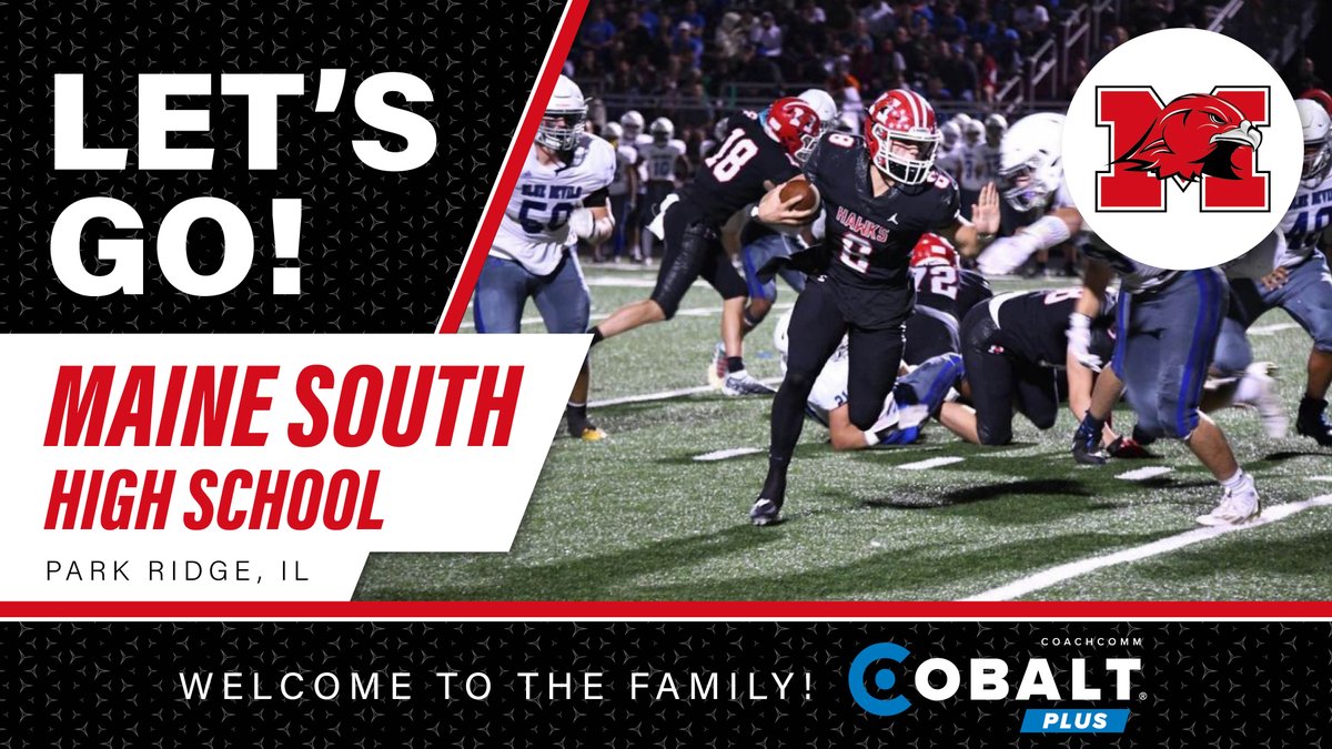 Welcome to our #CobaltPLUS family @HawksMaine!

We're glad to have you with us! #GoHawks

@MaineSouthAth @Maine_South @IHSFCA1 @coachcalcutta #WinningSolutions #TheBestNeverRest