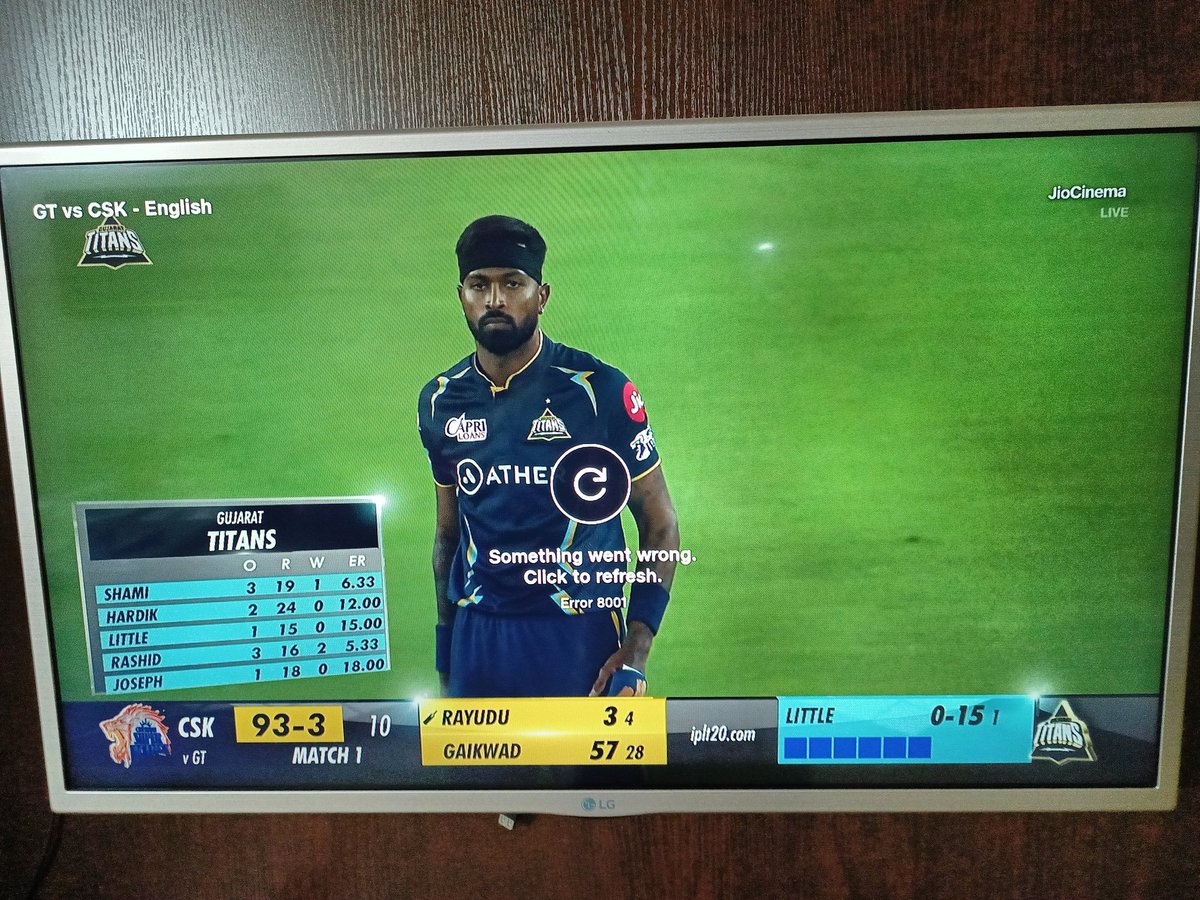 yugank4's tweet image. #JioCinema 100 #mbps #fiber plan on #broadband  worst #onlinestreaming pathetic watching experience getting this error @DisneyPlusHS @DisneyPlusID please return back on IPl streaming @BCCI @IPL @JayShah please do something first day almost #spoiled 😭😭😭😭😭😭