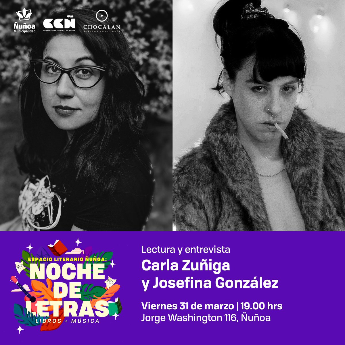 Hoy voy a andar en esto de la @ccnunoa con la Carli Zúñiga. Habrá vino de honor, música en vivo y mis obras publicadas por <a href="/EdicionesOverol/">Ediciones Overol</a>