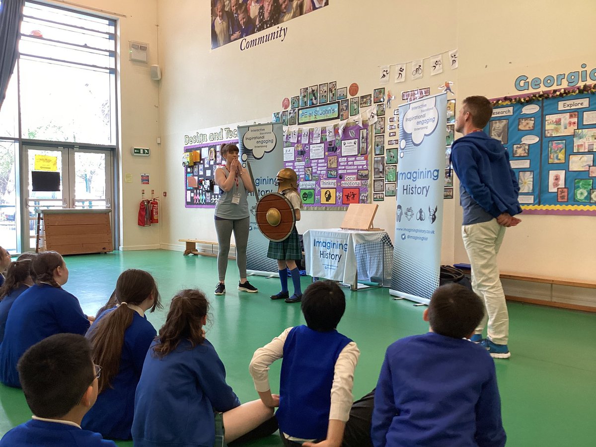 5G_stjohns's tweet photo. What a fabulous afternoon with @ImaginingHist ! We recalled some of our learning from our history topics of the Ancient Greeks. We even got to slay Medusa 🧝🏼‍♀️and create freeze frames of different Greek Myths! 🎭 https://t.co/NJE8rfWW7O