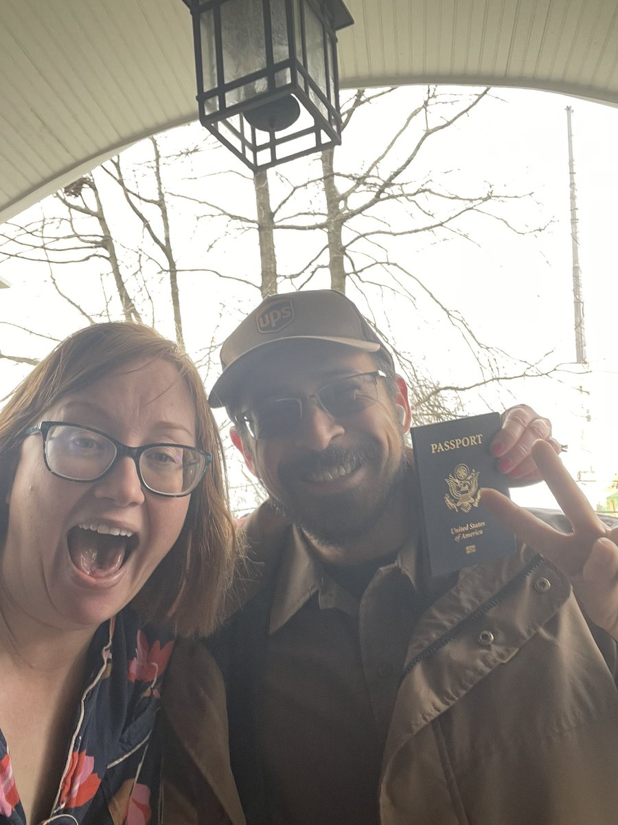 JHoffman_DC's tweet photo. Thank you, thank you, thank you!! @MarkWarner for your help and @UPS for timely cross country overnight delivery. We applied on time in January and got it with only 28 hours to spare before departure. https://t.co/80YHczPzHr