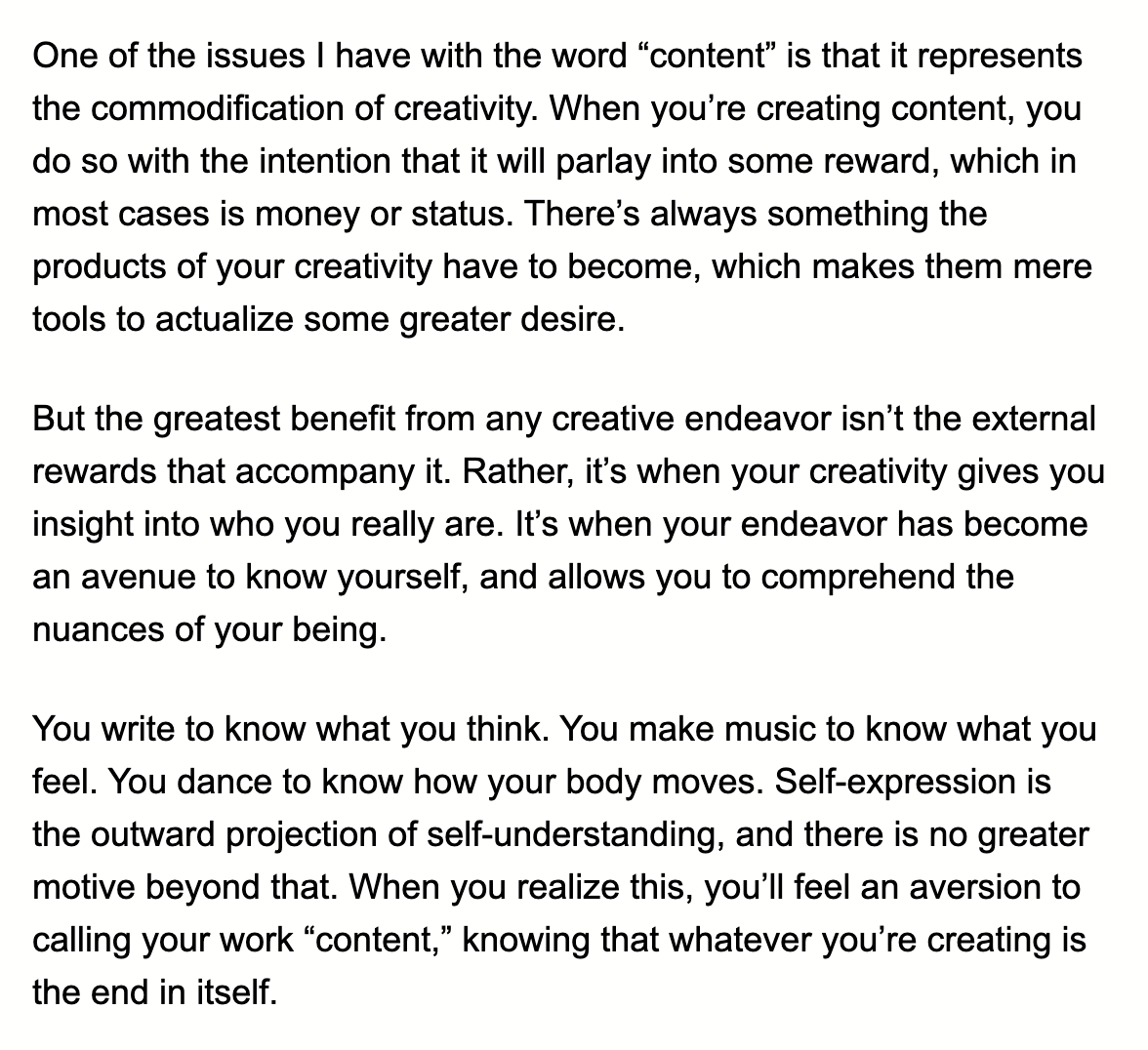 moretothat's tweet photo. The problem with creating "content": https://t.co/TSmCyXDRdZ