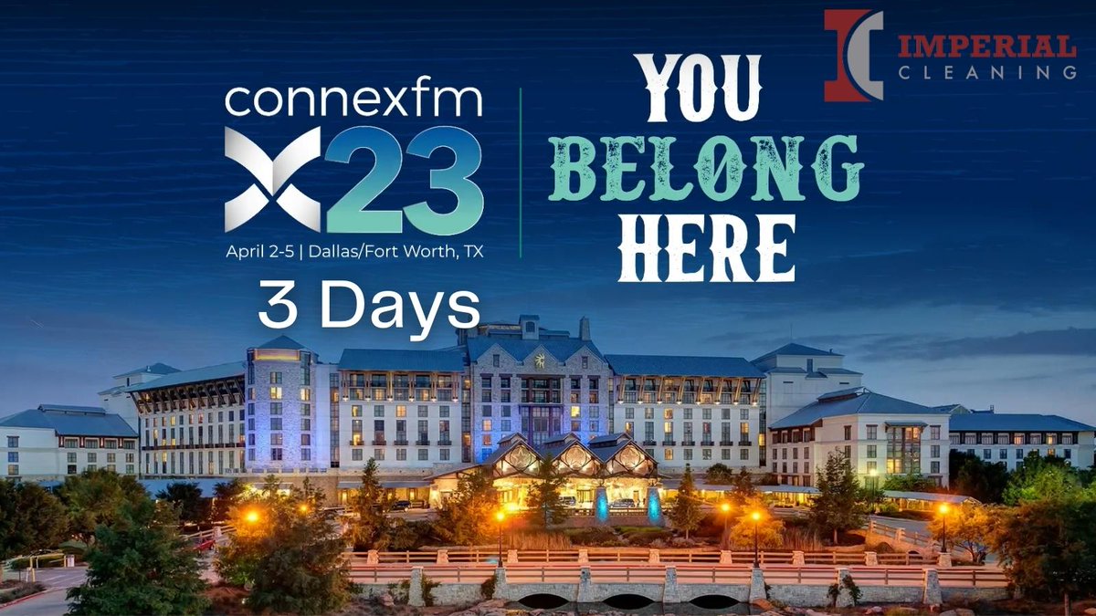 imperialcleaner's tweet image. 🎉 3 days to go! Imperial Cleaning is ready for the 2023 ConnexFM Conference in Grapevine, TX. Stay tuned for live updates on the latest in facility management and cleaning services. Connect with us! 🧹🤝 #ConnexFM2023 #ImperialCleaning #FacilityManagement