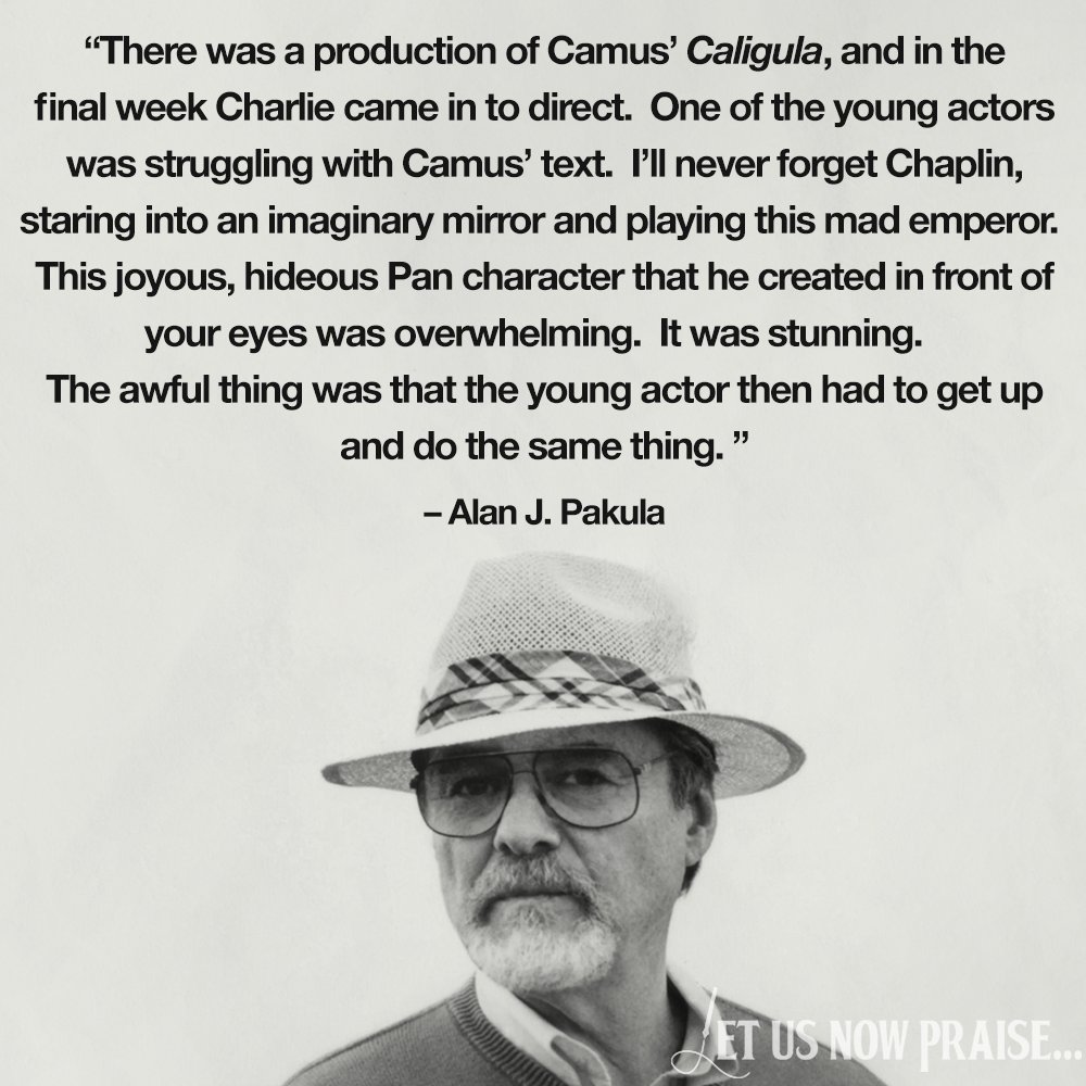 LUNPraise's tweet photo. The great director Alan J. Pakula started out in a small theater in Hollywood called The Circle Theater, run by Sydney Chaplin - Charlie Chaplin's son.  As Pakula remembers, Charlie himself would sometimes come down and direct... 

#Directors  #Movies  #CharlieChaplin https://t.co/4f98FOC6he