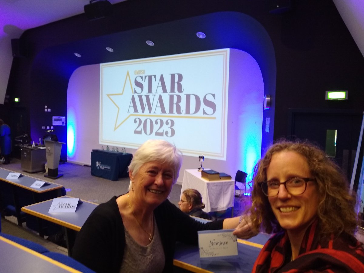 So pleased to be the +1 for @SKantartzis at the @QMUSU STaR Awards ceremony and her nomination for supervision support! @QMU_OT