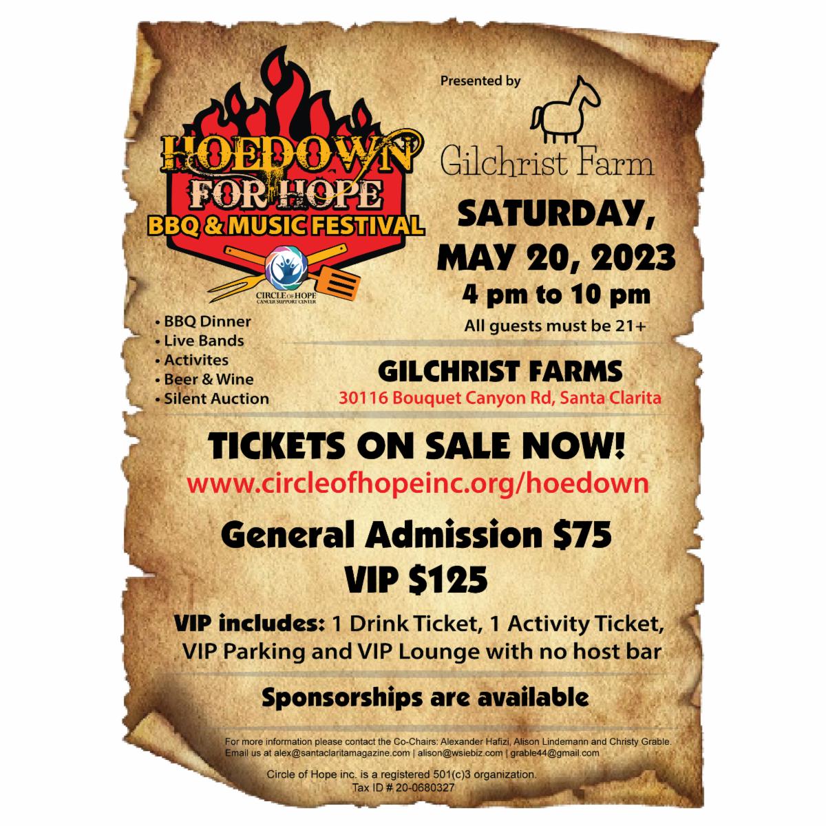 CircleofHopeInc's tweet image. Hoedown for Hope is May 20, 2023...Get your tickets now...More Details here: conta.cc/3FPgmGu
conta.cc/3JS1mc8